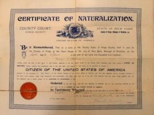 Henry George Muller Certificate of Naturalization