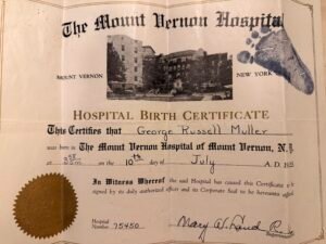 George Russell Muller Birth Certificate