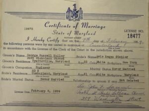 Russ and Megan Muller Marriage Certificate